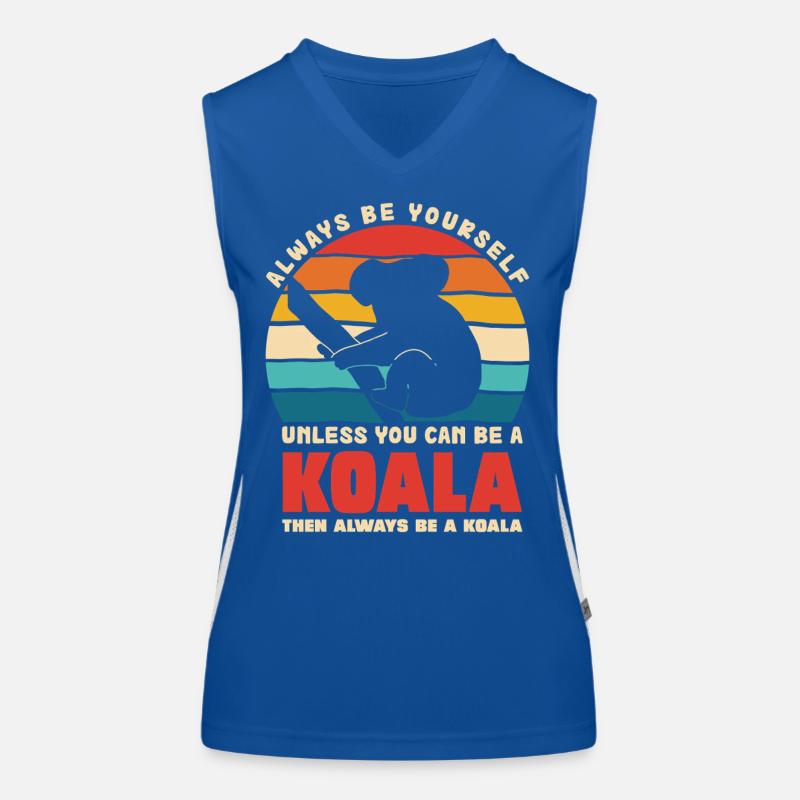 Koala Motto Rétro Coucher de soleil Débardeur respirant contrasté Femme