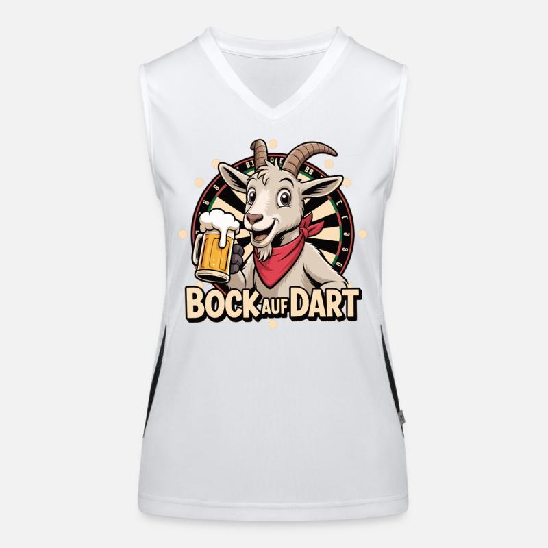 Bock auf Dart – Chemise à pinces avec chèvre et bière Débardeur respirant contrasté Femme