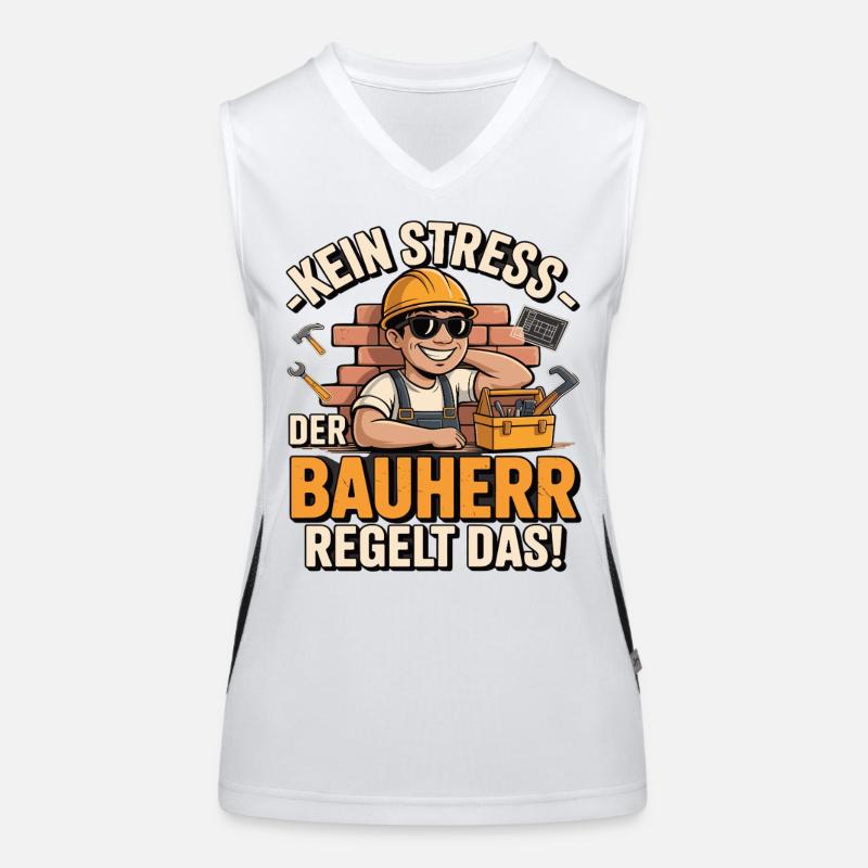 Pas de stress, le constructeur s’en occupe ! Débardeur respirant contrasté Femme