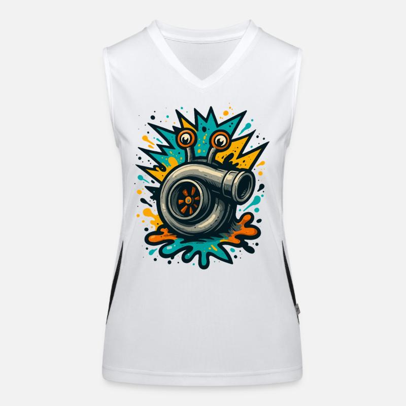 Turbo Auger Turbocharger Boost Explosion Women's Functional Contrast Tank Top