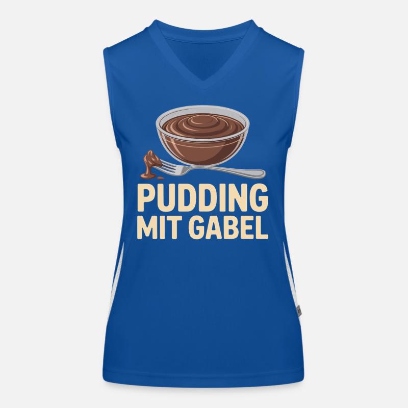 Pudding Mit Gabel Funktionelles Kontrast-Tank Top für Frauen
