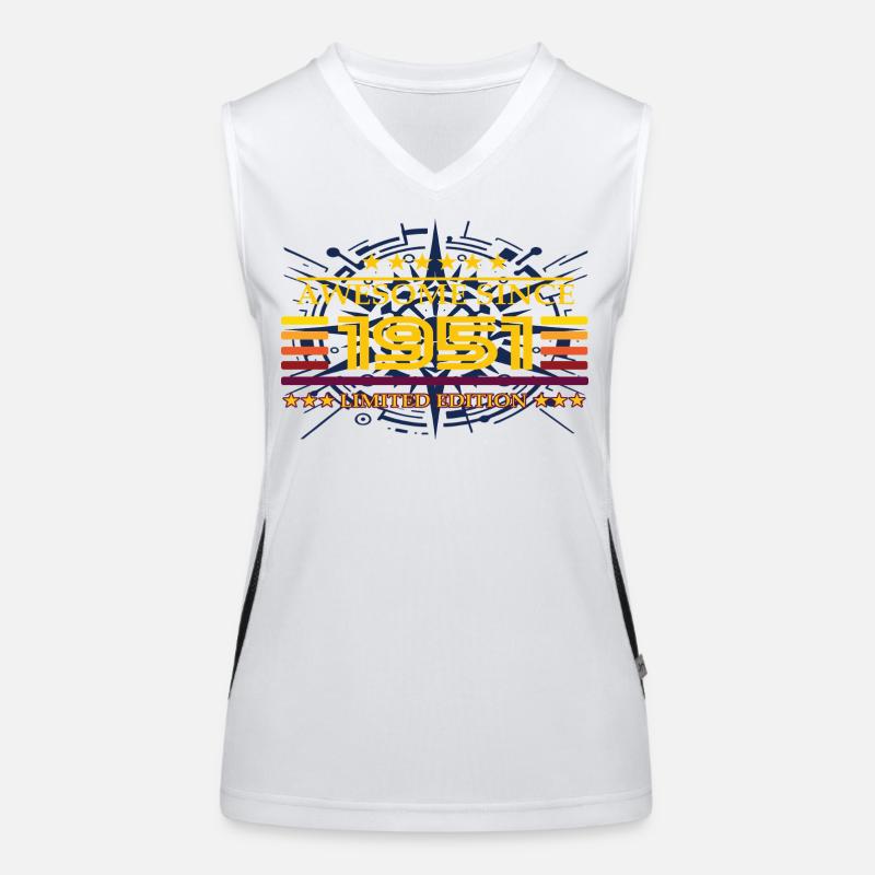 Awesome since 1951 Limited Edition - Women's Functional Contrast Tank Top - white/black