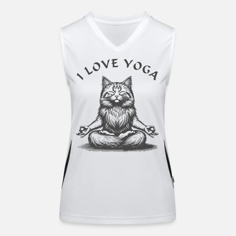 ChatsYoga Lotus Pose Débardeur respirant contrasté Femme