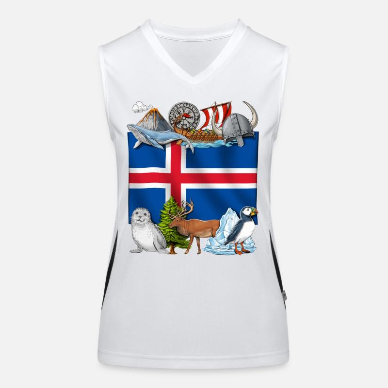 Fierté islandaise Débardeur respirant contrasté Femme