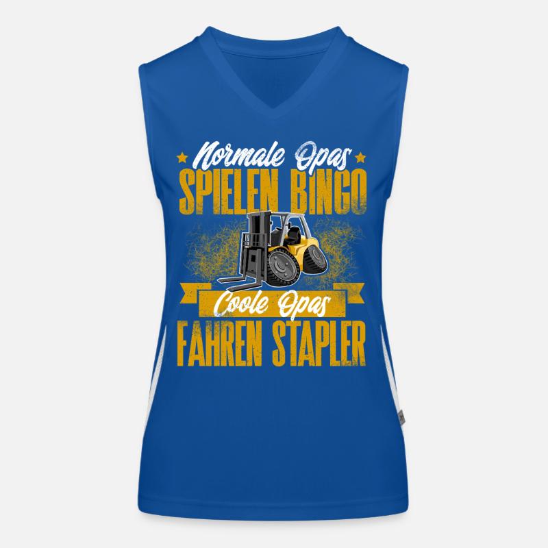 Opa Staplerfahrer Funktionelles Kontrast-Tank Top für Frauen