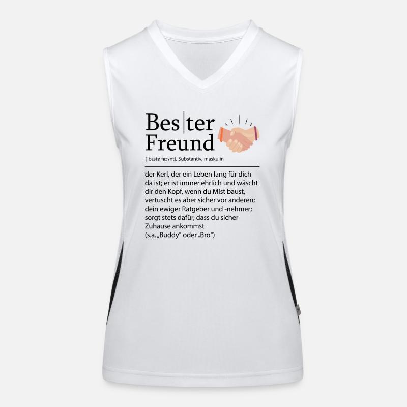 Beste Freunde Definition Freundschaft Geschenk Funktionelles Kontrast-Tank Top für Frauen