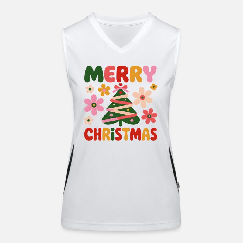 Merry Christmas  Funktionelles Kontrast-Tank Top für Frauen