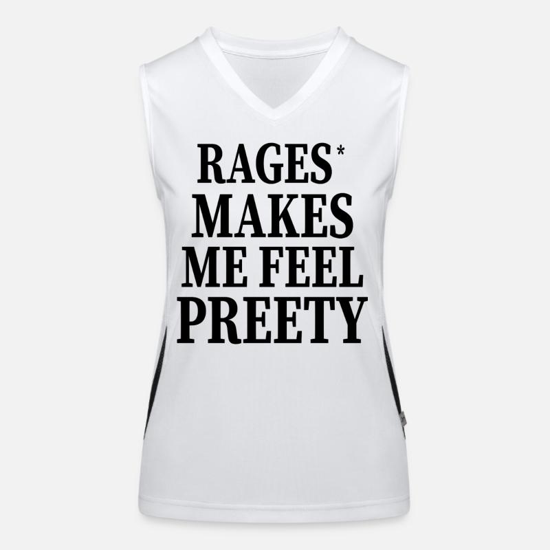 Rage Make Me Feel – Funny Cool Bold Vibe Funktionelles Kontrast-Tank Top für Frauen