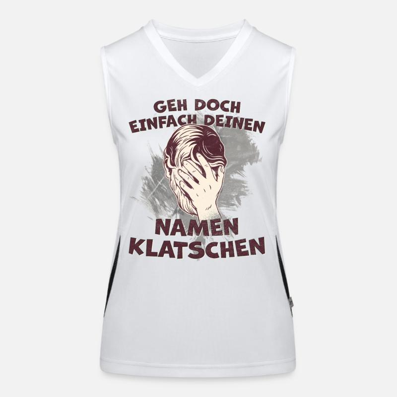 Namen Klatschen Spruch Facepalm Funktionelles Kontrast-Tank Top für Frauen