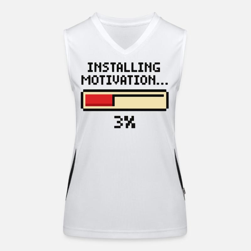 Installation von Motivation Progress Funktionelles Kontrast-Tank Top für Frauen