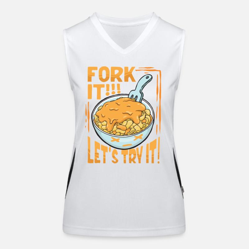 Mac n Cheese Fork It Funktionelles Kontrast-Tank Top für Frauen