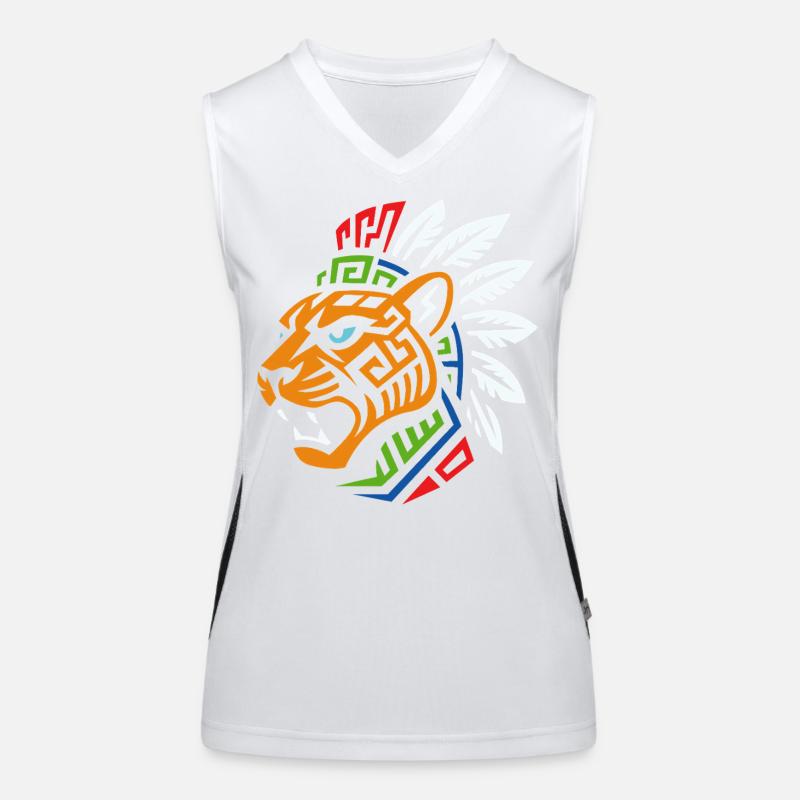 Tribal Tiger – Powerful ethnic design Women's Functional Contrast Tank Top