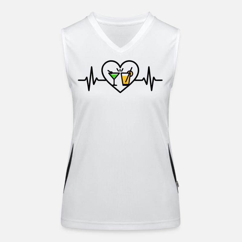 Cocktails Heart Summer Celebration Holiday Women's Functional Contrast Tank Top
