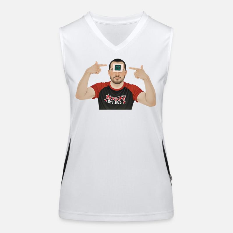 BRAIN PROCESSOR – Geek & Science-Fiction Funktionelles Kontrast-Tank Top für Frauen