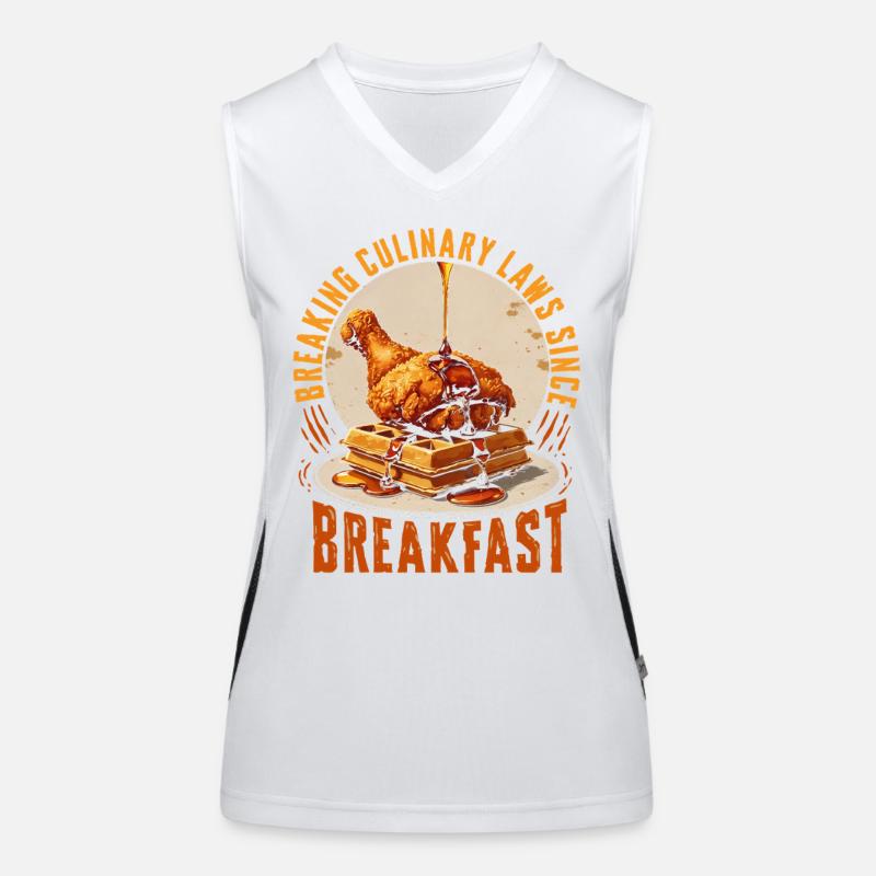 Chicken With Waffles Breaking Culinary Laws Women's Functional Contrast Tank Top
