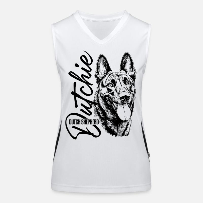 Dutchie - Holländischer Schäferhund Funktionelles Kontrast-Tank Top für Frauen