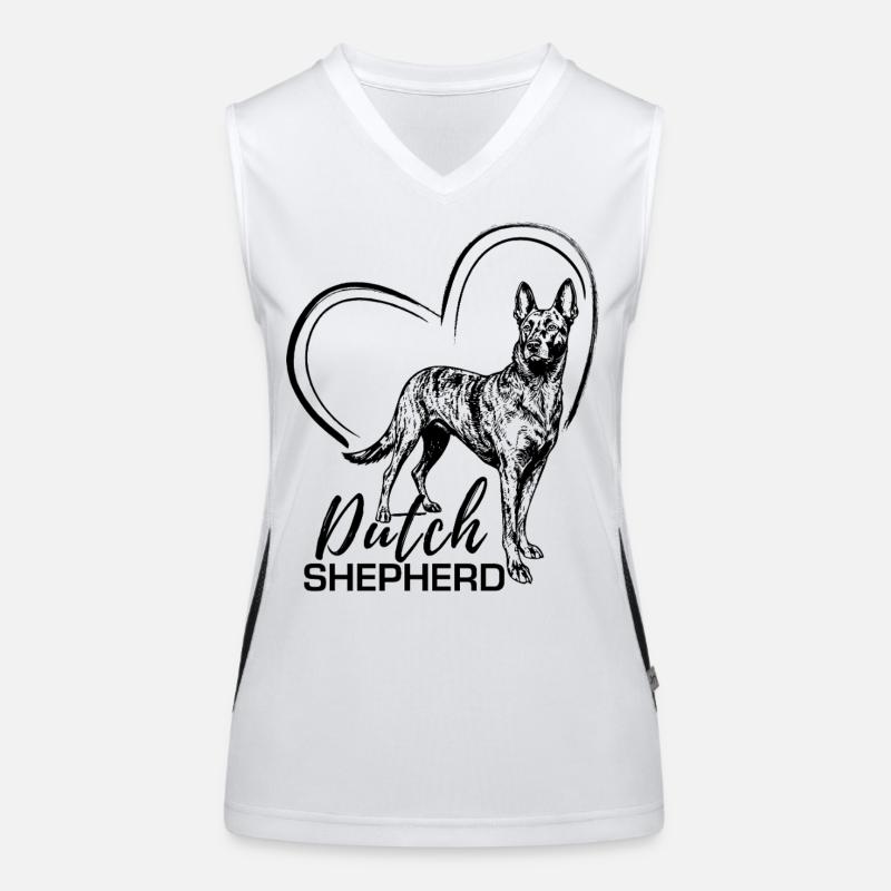 Dutchie - Holländischer Schäferhund Funktionelles Kontrast-Tank Top für Frauen