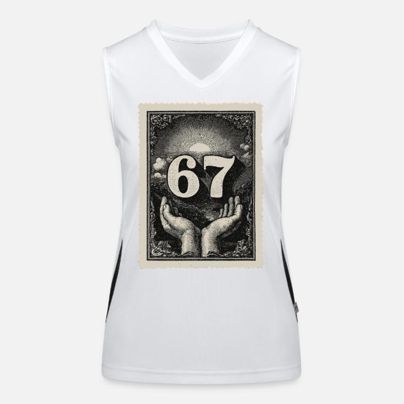6 7 Meme – Das Original für Eingeweihte Funktionelles Kontrast-Tank Top für Frauen