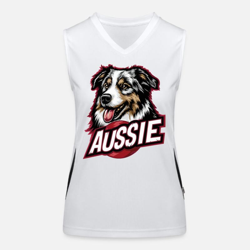 Conception de chien australien – Fan de berger australien Débardeur respirant contrasté Femme