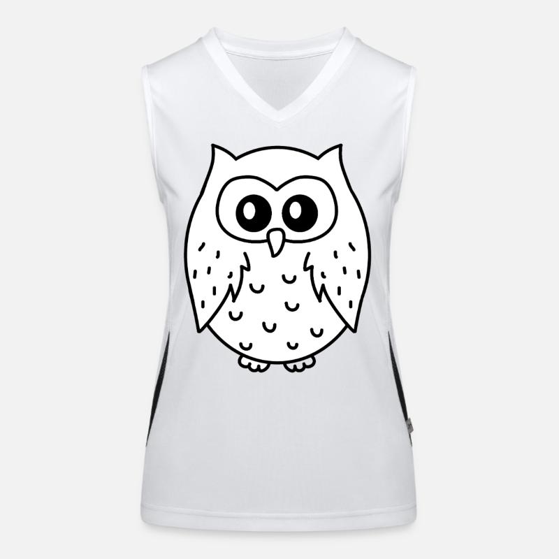 Eulen Funktionelles Kontrast-Tank Top für Frauen