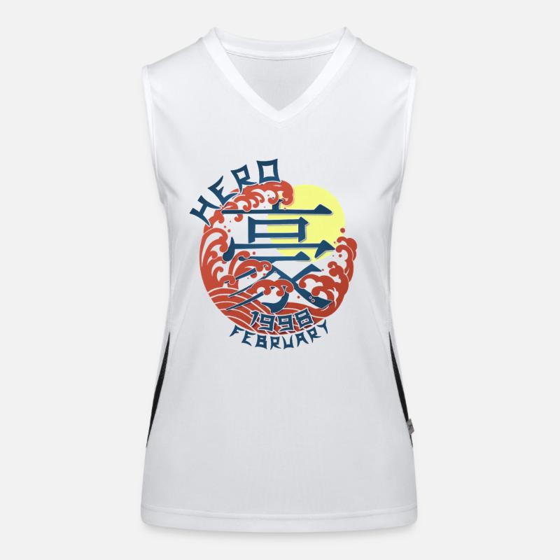 Japan Hero since February 1998 Geburtstaggeschenk Funktionelles Kontrast-Tank Top für Frauen