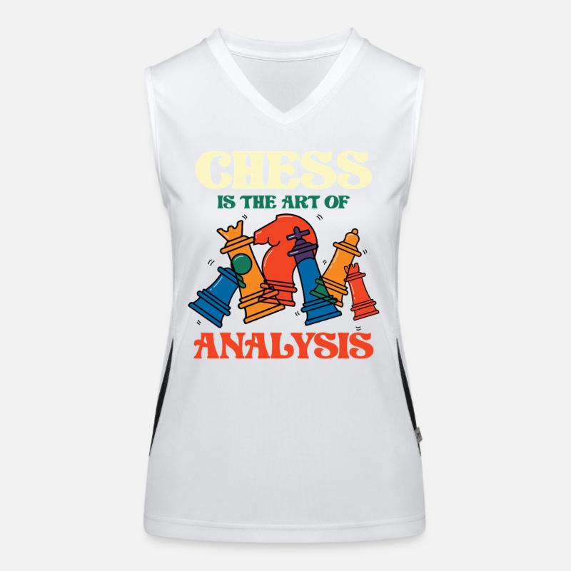 Schach ist die Kunst der Analyse Funktionelles Kontrast-Tank Top für Frauen