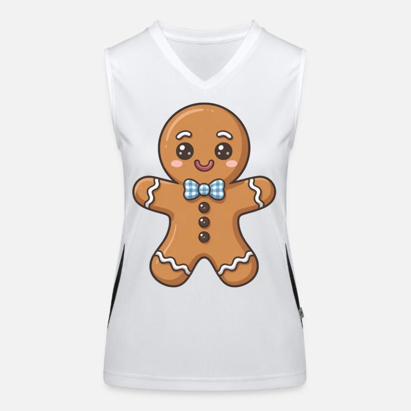 Lebkuchenmann Funktionelles Kontrast-Tank Top für Frauen