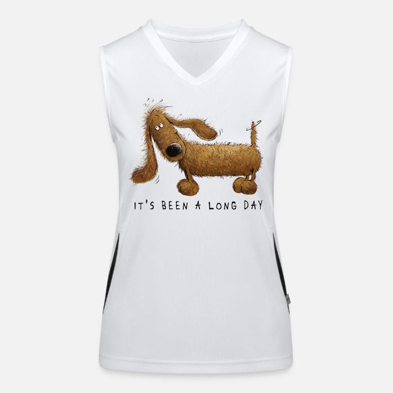 Lustiges Dachshund Dackel Sprüche Geschenk  Funktionelles Kontrast-Tank Top für Frauen