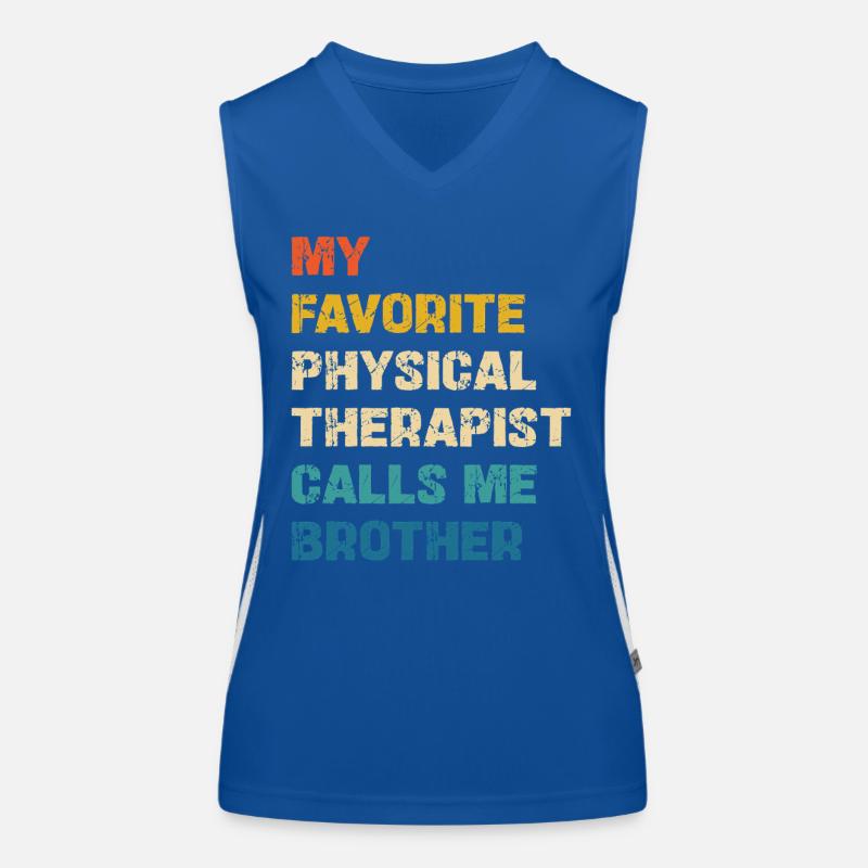 Lieblingsphysiotherapeut nennt mich Bruder Funktionelles Kontrast-Tank Top für Frauen