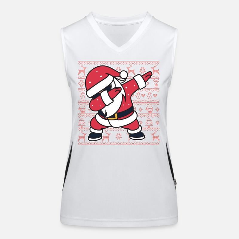 Noël Pull Moche Tamponner Cadeau Noël du Père Noël Débardeur respirant contrasté Femme
