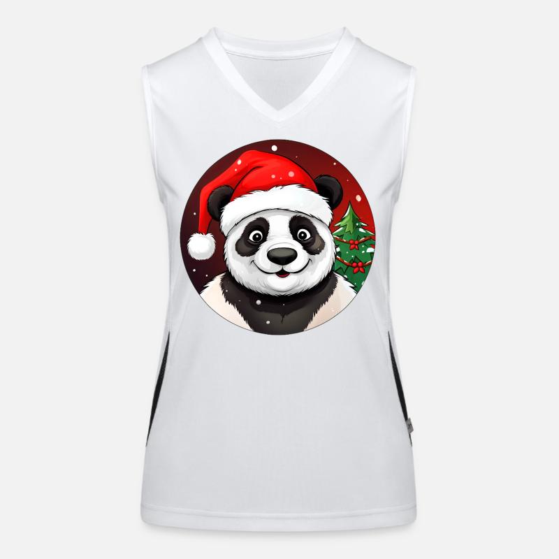 Panda de Noël Débardeur respirant contrasté Femme