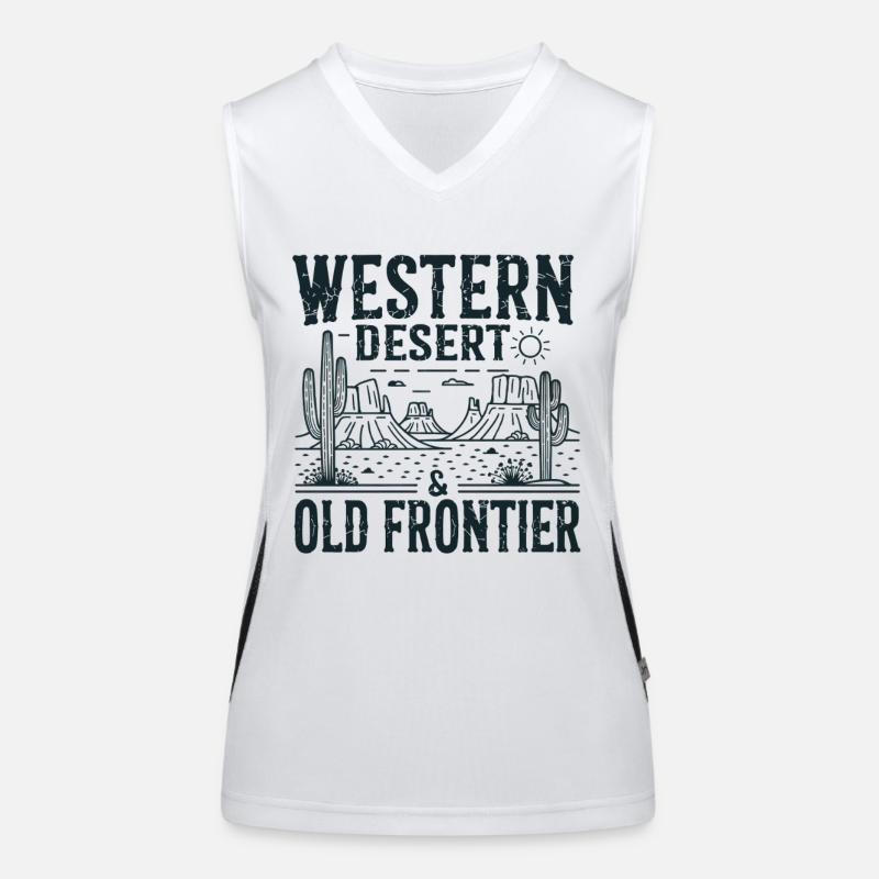 Western Desert – Old Frontier Funktionelles Kontrast-Tank Top für Frauen