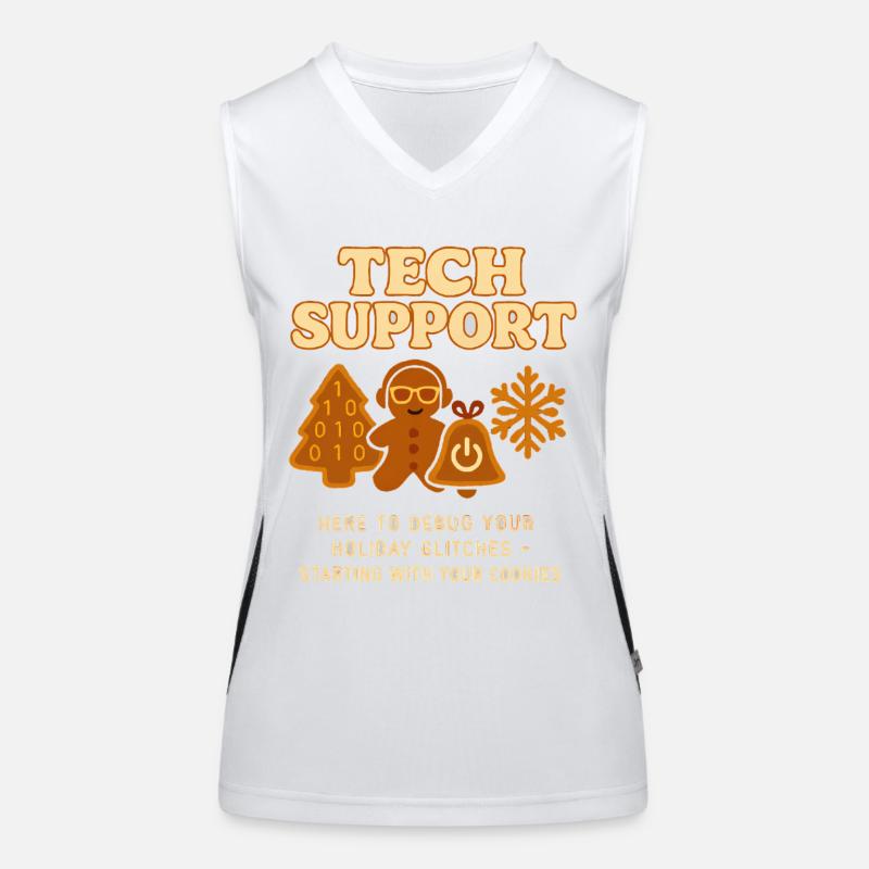Technischer Support Weihnachten Geschenk Vintage Funktionelles Kontrast-Tank Top für Frauen