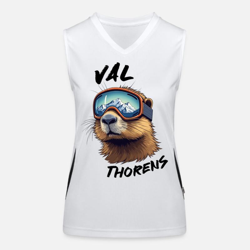 Val Thorens Ski 3 Vallées Highest Resort Women's Functional Contrast Tank Top