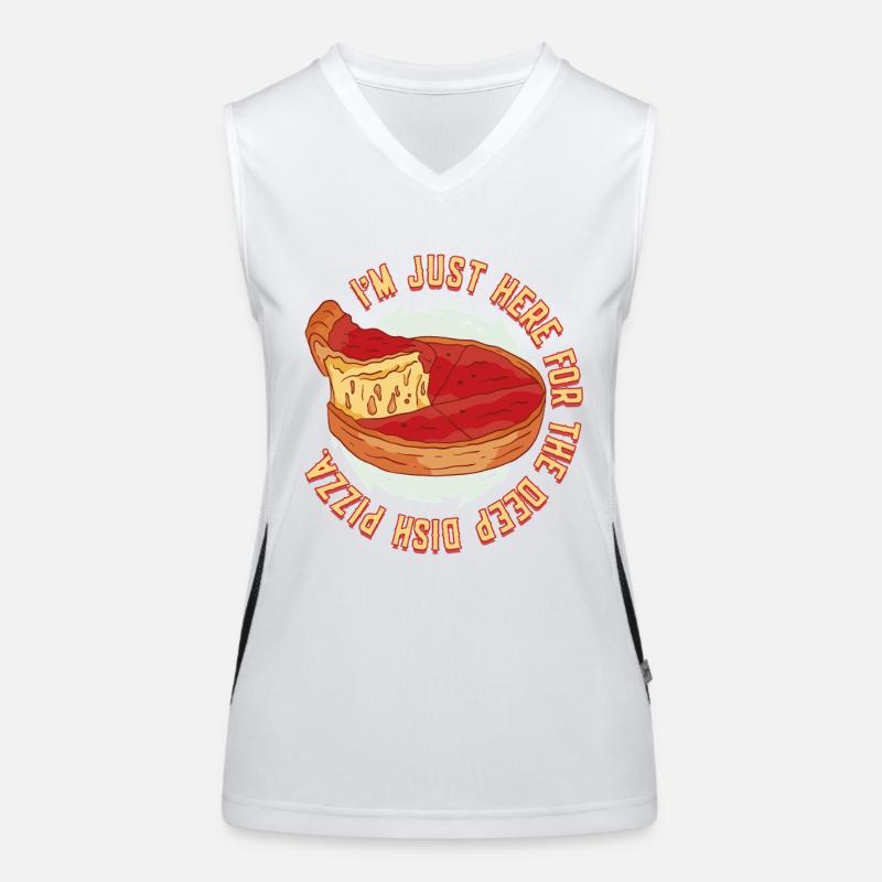 Deep Dish Pizza Chicargo Funktionelles Kontrast-Tank Top für Frauen