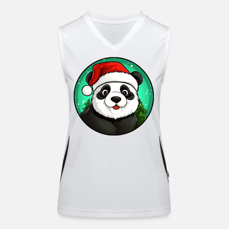Panda Santa Claus Débardeur respirant contrasté Femme
