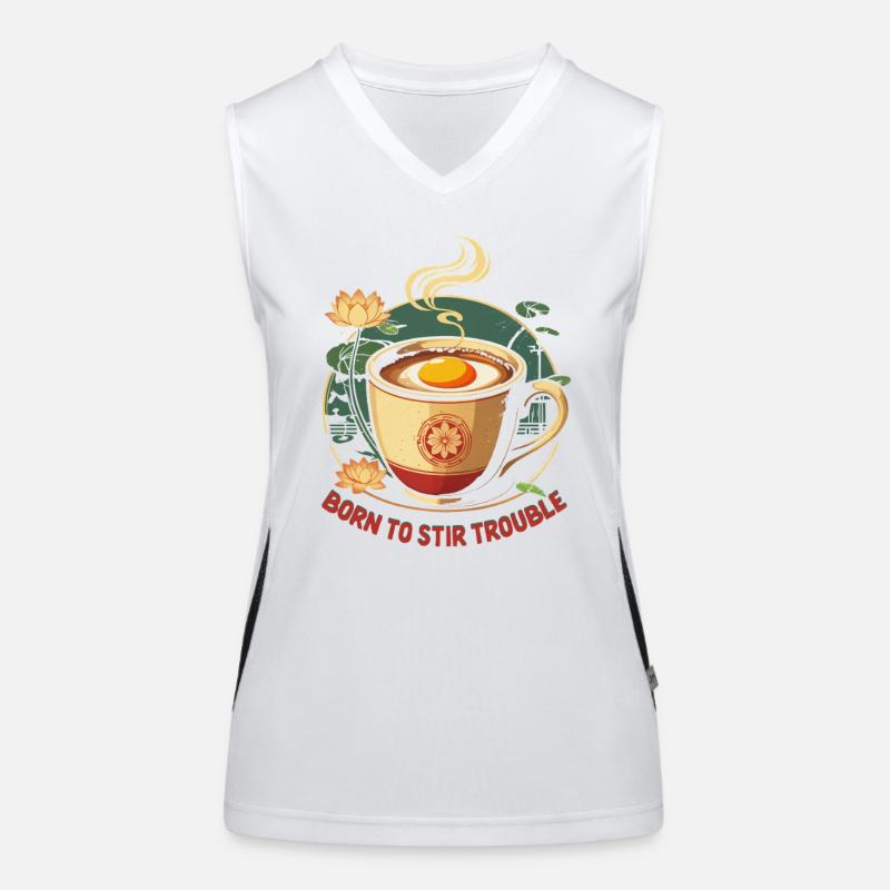 Vietnamesisches Essen Kaffee Mit Eigelb Funktionelles Kontrast-Tank Top für Frauen