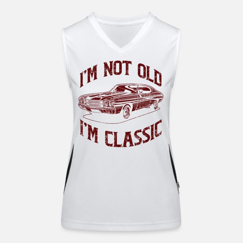 Ich bin nicht alt, ich bin ein Oldtimer-Veteran Funktionelles Kontrast-Tank Top für Frauen