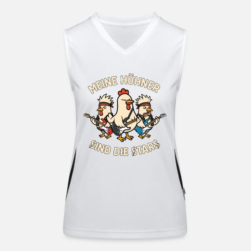 Cadeau de poulets drôles mignons poulets mignons Débardeur respirant contrasté Femme