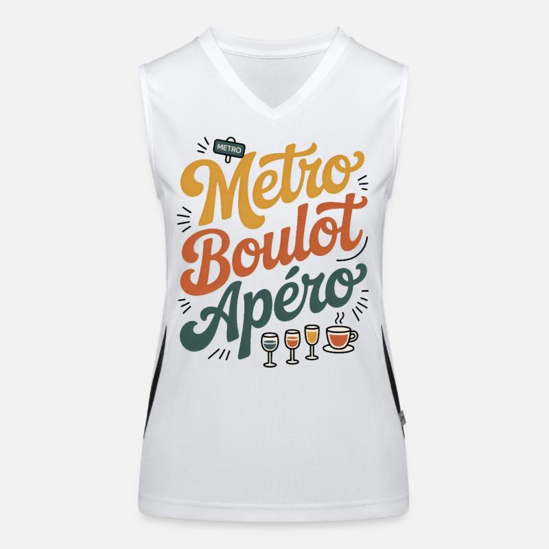 Metro Work Aperitif Humor Routine Arbeitsabend Funktionelles Kontrast-Tank Top für Frauen