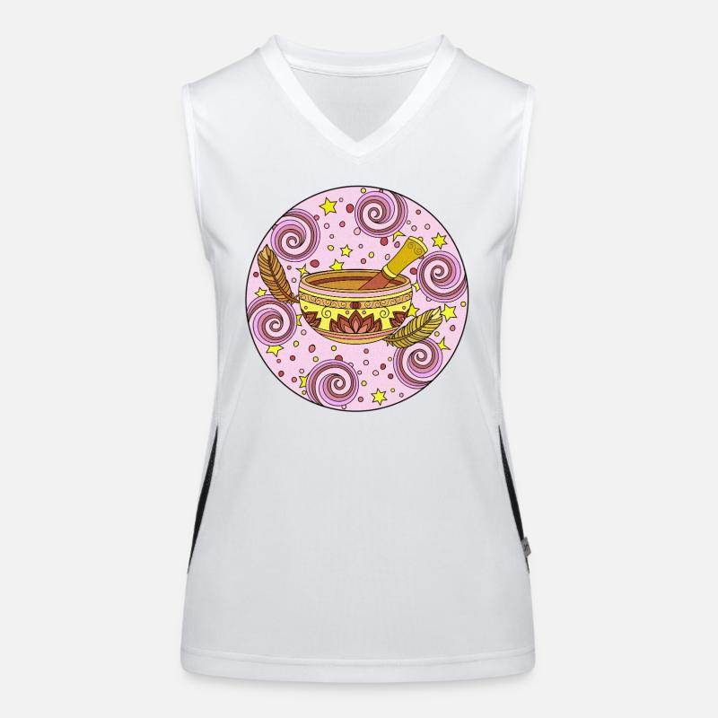 Spiral Singing Bowl Pattern Women's Functional Contrast Tank Top