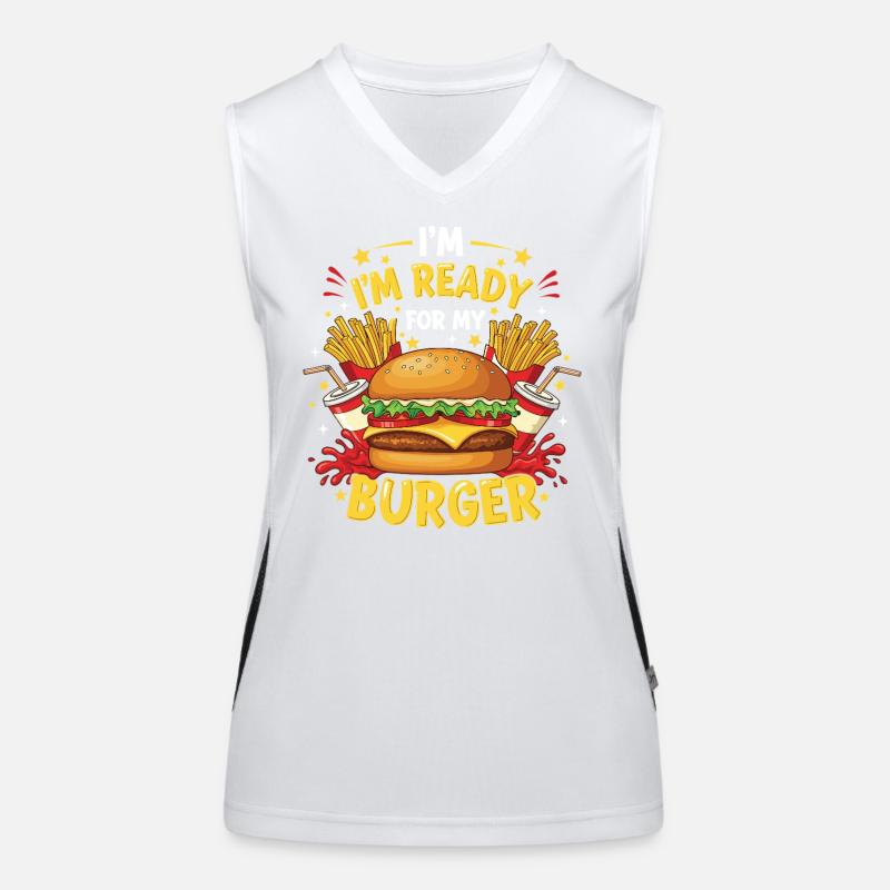 Burger Hamburger Débardeur respirant contrasté Femme