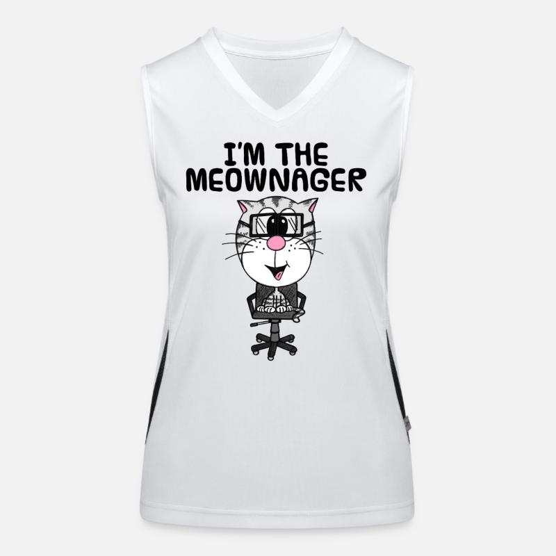 Je suis le Meownager, responsable du bureau des chats Drôle Débardeur respirant contrasté Femme