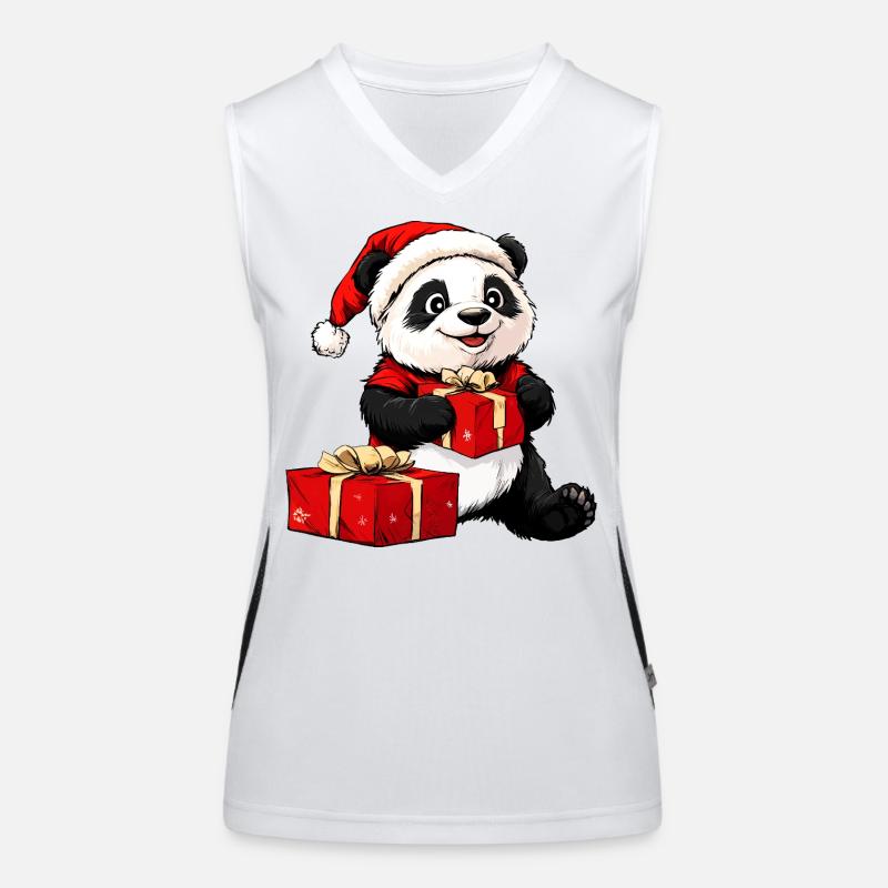 Panda Santa Claus Débardeur respirant contrasté Femme