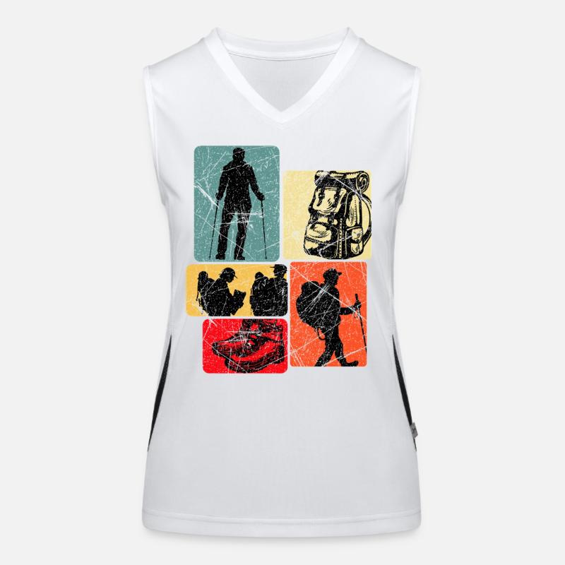 Hiking trail collage Women's Functional Contrast Tank Top
