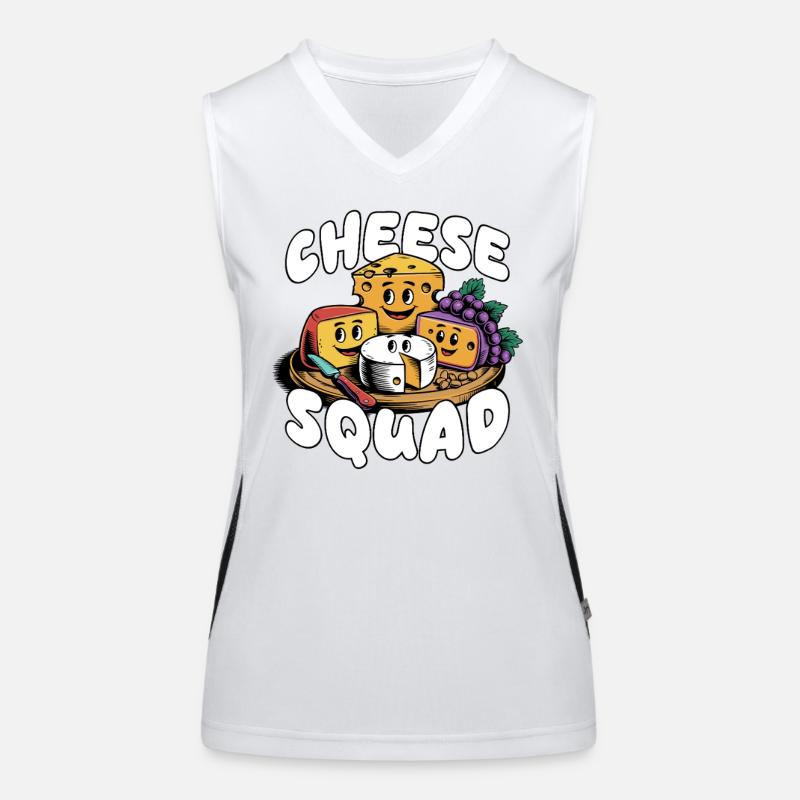 Cheese Squad Cheese Team Cheeses Cheese Plate Women's Functional Contrast Tank Top