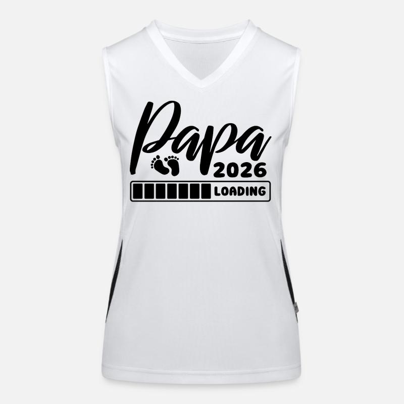 Papa 2026 loading - Schwangerschaft - Geschenk Funktionelles Kontrast-Tank Top für Frauen