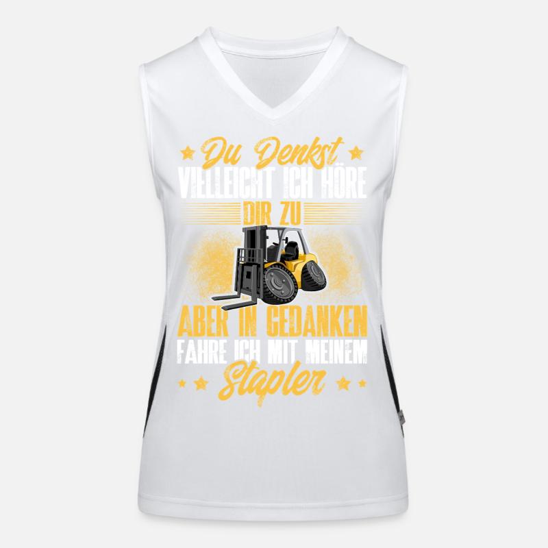 Gabelstapler Staplerfahrer Funktionelles Kontrast-Tank Top für Frauen