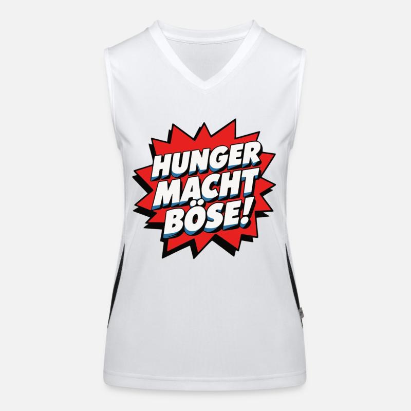 Hunger makes you evil Women's Functional Contrast Tank Top