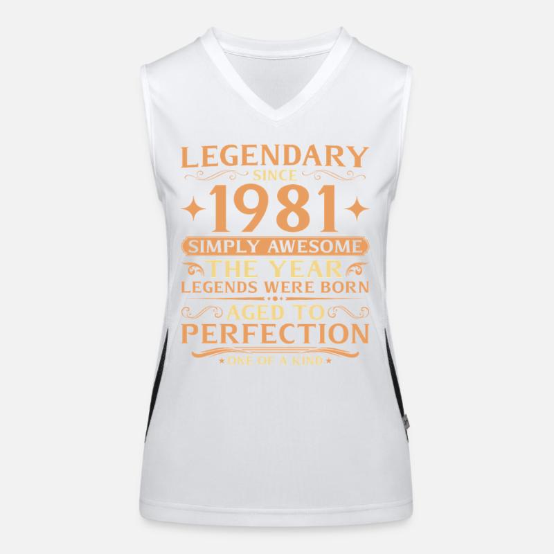 45e anniversaire de Legends 1981 Débardeur respirant contrasté Femme